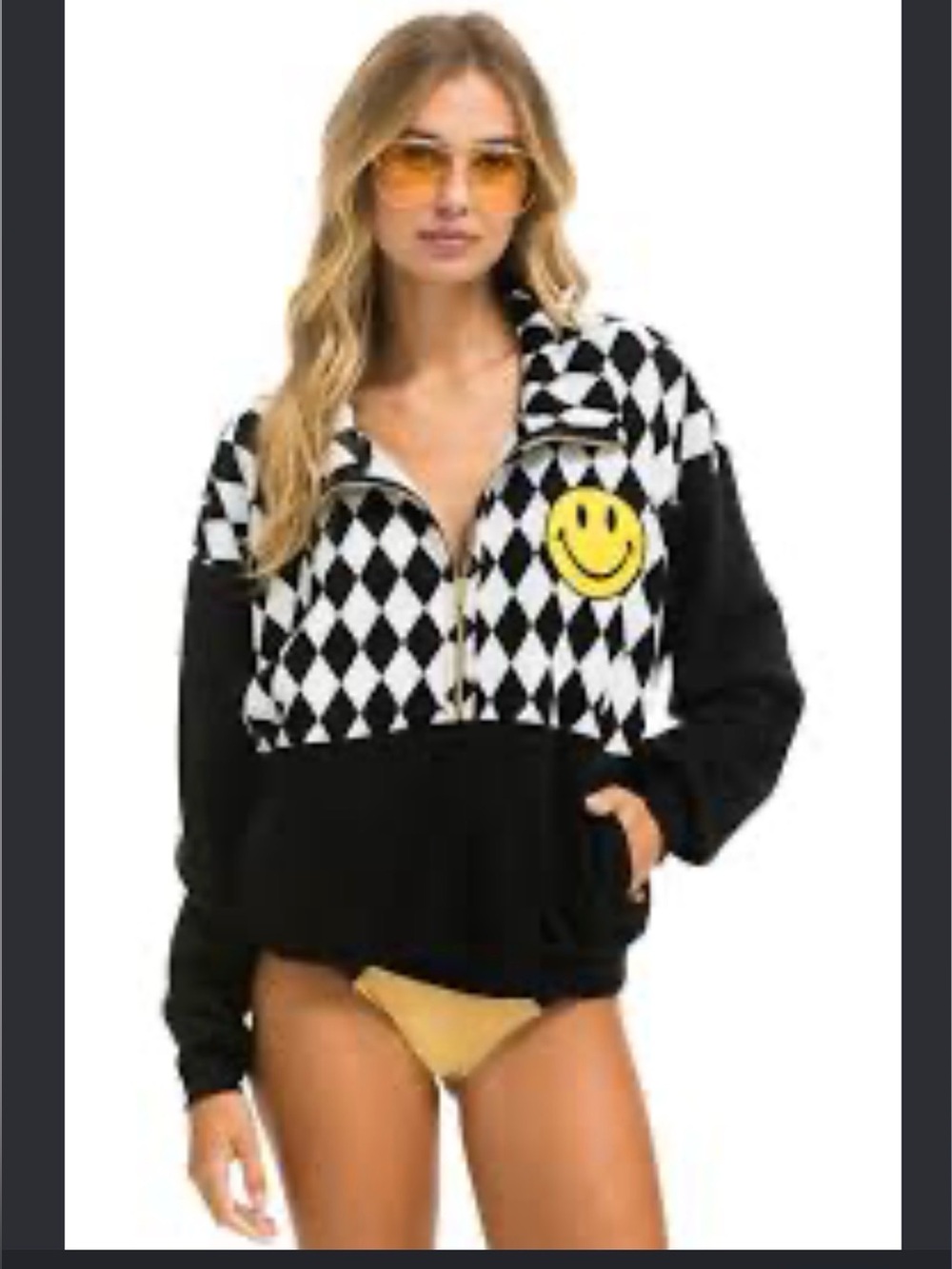 Aviator Nation Black & White Diamond Smile 2 Set
